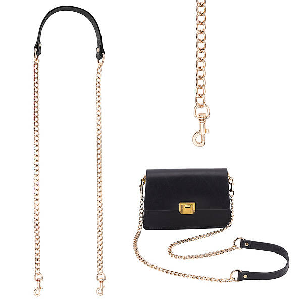 Zinc Alloy Curb Chain Crossbody Bag Straps