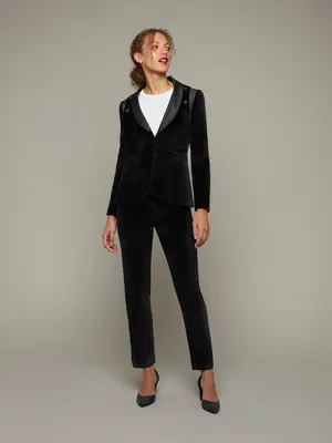 CHRYSALIS | 3-Way Velvet Jacket | Colour: Black | Size: XL