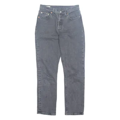 LEVI'S 501 BIG E Jeans Womens Grey Regular Straight W25 L28
