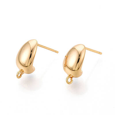 Brass Stud Earring Findings