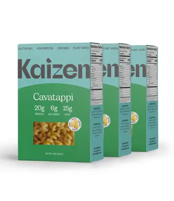 Kaizen Pasta Cavatappi, Low Carb, High Protein, Gluten-Free, 8oz kaizen pasta