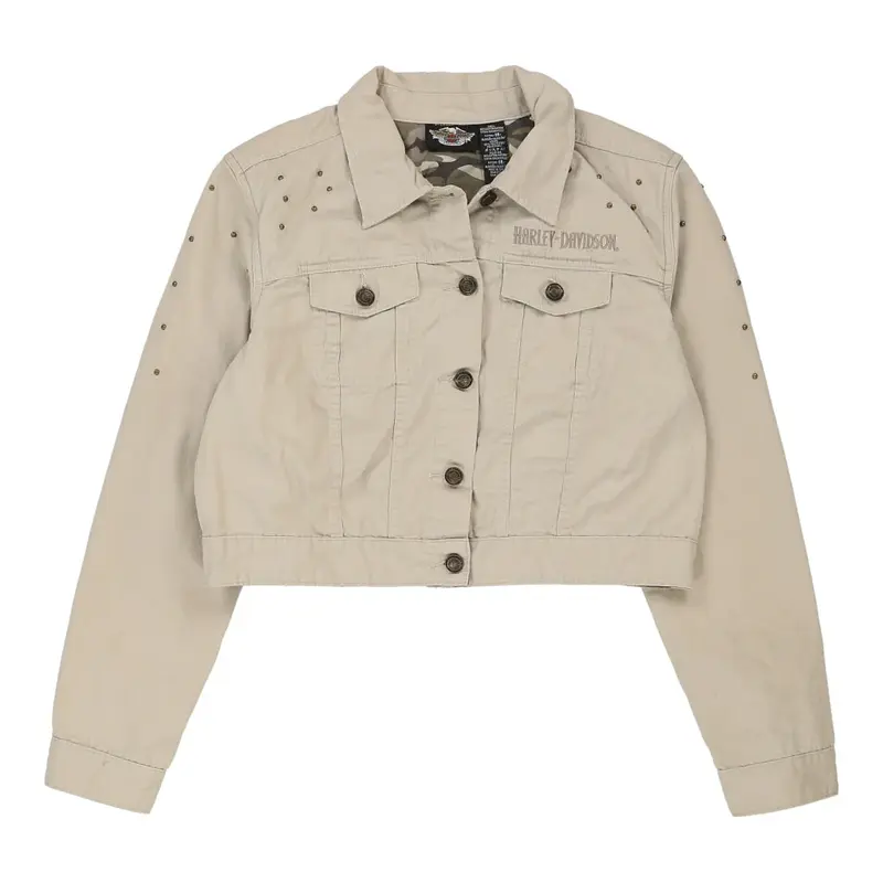Harley Davidson Jacket - XL Beige Cotton