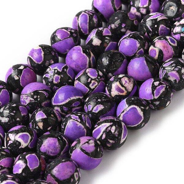Dyed Natural Howlite Beads Strands