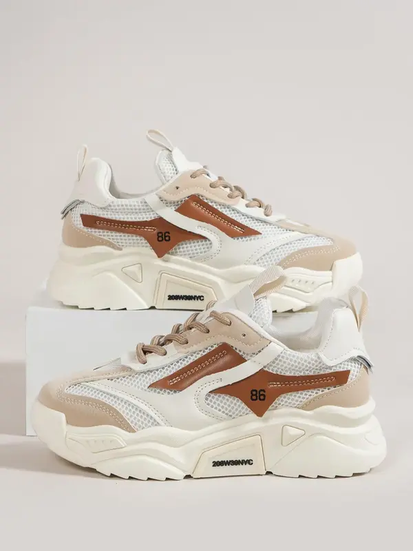 Fashion Mesh Breathable Flat Low Top Sneakers, Casual Versatile Sports Shoes, Comfortable Non-slip Designer Sneakers, 2024 St...