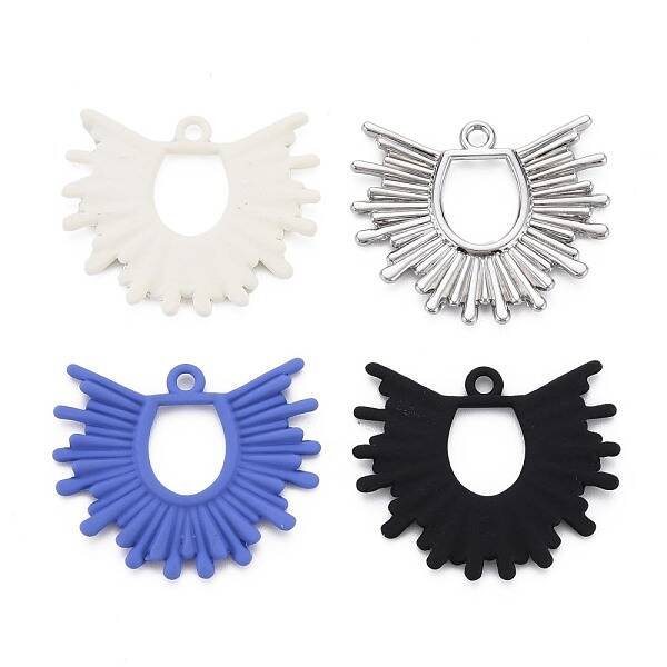 Rack Plating Spray Painted Alloy Pendants