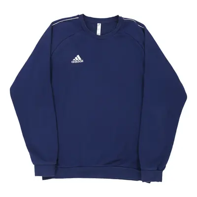 Adidas Sweatshirt - XL Blue Cotton Blend