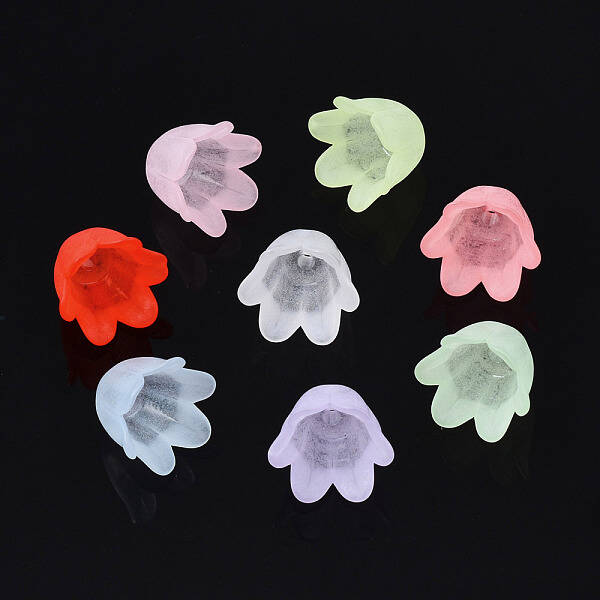 Transparent Acrylic Bead Caps