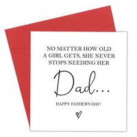 Father's Day Greeting Card with Envelope, Happy Fathers Day Card, Custom Positive Message Card, Card Heartfelt Expression Of ...