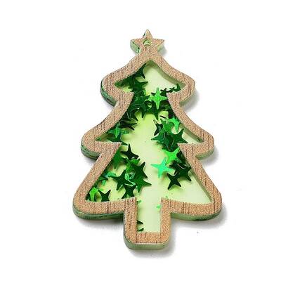 Christmas Theme Opaque Printed Acrylic Pendants