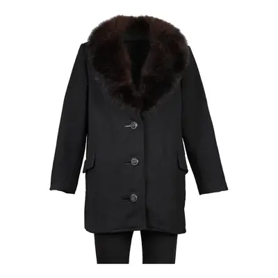 Unbranded Coat - XL Black Wool Blend