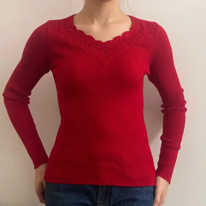 Carla Ferroni Jumper - Small Red Wool Blend