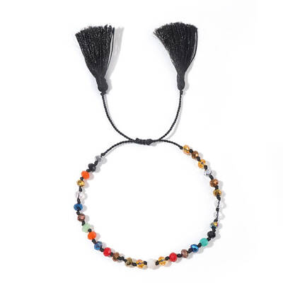 Glass Braided Bead Bracelets