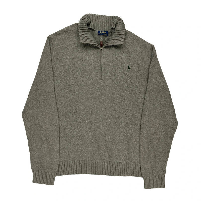 Ralph Lauren 1/4 Zip - 3XL Grey Wool Blend