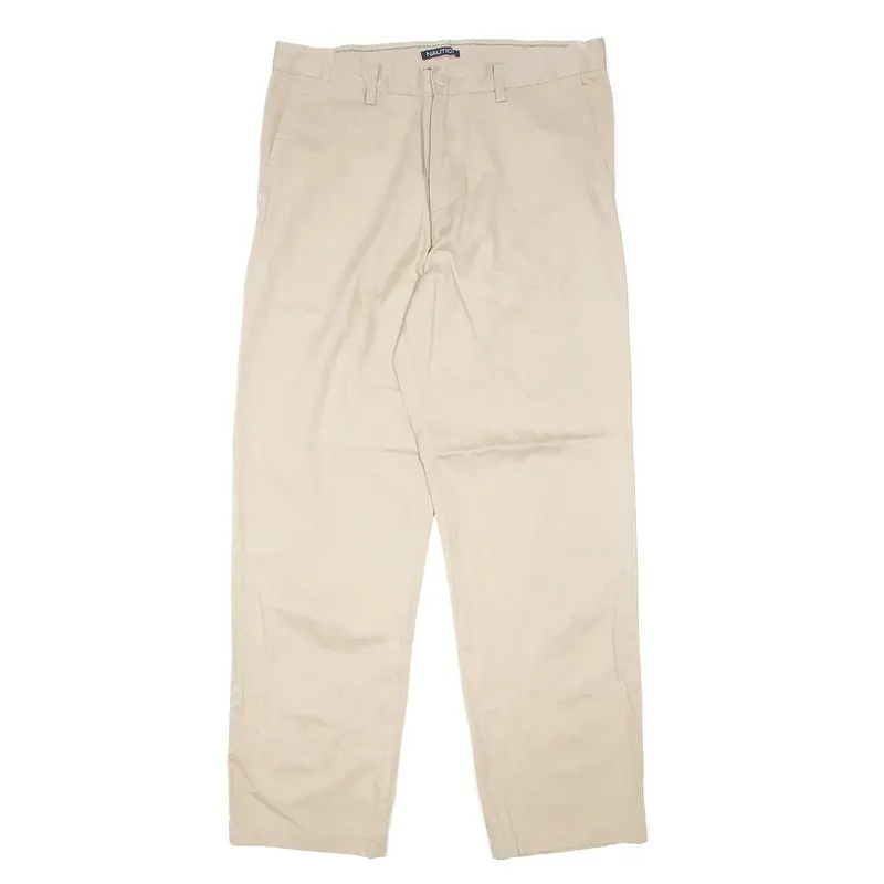 NAUTICA Trousers Beige Regular Straight Mens W34 L32