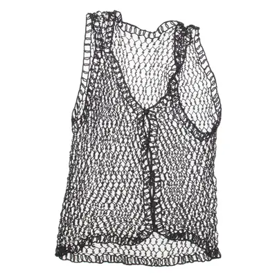 Womens Top Black V-Neck Sleeveless S