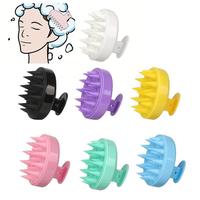 Silicone Scalp Massager, 1 Count Manual Scalp Massage Brush, Hair Scalp Massage Tool, Scalp Scrubber, Hair Combing Brush, Sho...