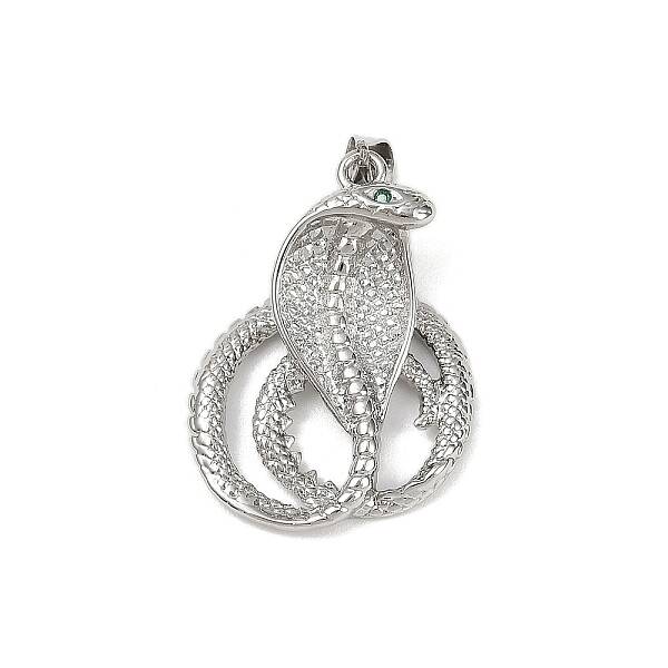 Brass Micro Pave Cubic Zirconia Pendants