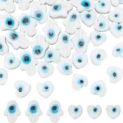 2Strands 2 Style Handmade Evil Eye Lampwork Beads Strands