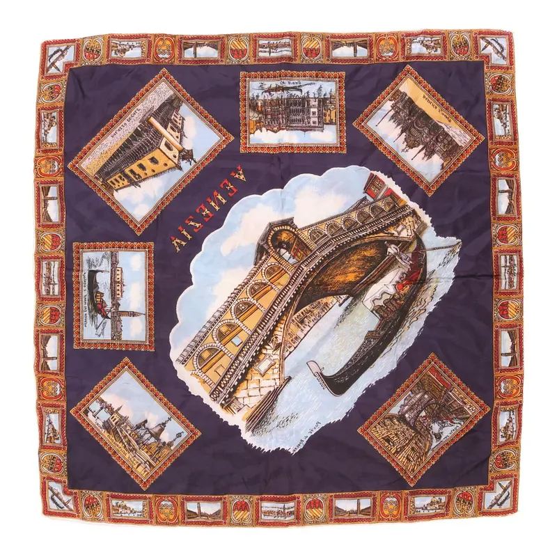 Unbranded Graphic Scarf - No Size Multicoloured Silk