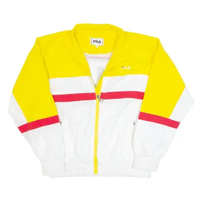 FILA Mesh Lined Oversized Mens Track Jacket Yellow Colourblock XS