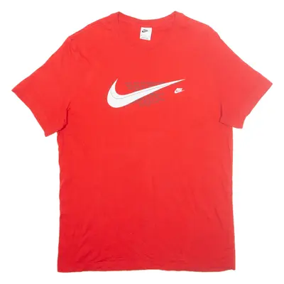 NIKE Mens T-Shirt Red XL