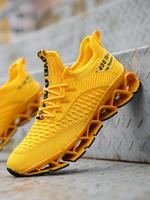 Men's Letter Design Fall Running Durable Athletic  Jogging Shoes  for Gift, 2025 Casual Matching Sneakers, Sporty Hollow Out ...