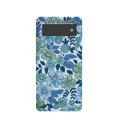 Powder Blue Liberty Florals Google Pixel 6 Case