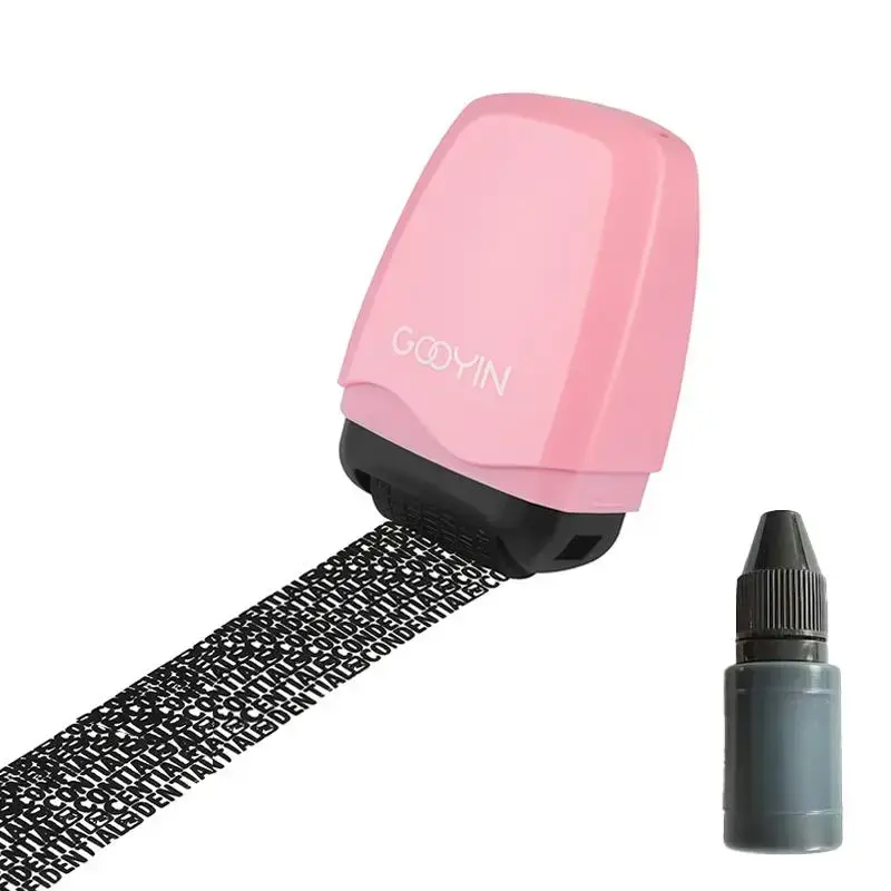 Identity Protection Roller Stamp with Refill, 1 Count Identity Theft Protection Roller Stamp, Anti Theft and Privacy Safety, ...