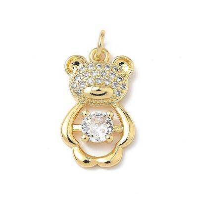 Brass Micro Pave Cubic Zirconia Pendants