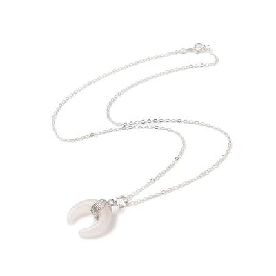 Natural Rose Quartz Geometry Pendant Necklace