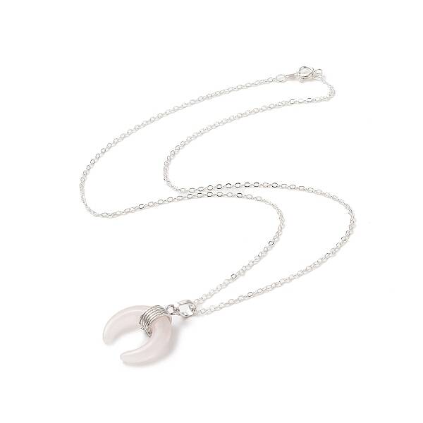 Natural Rose Quartz Geometry Pendant Necklace
