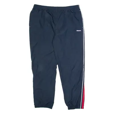 REEBOK Mens Track Pants Blue Tapered XL W36 L30