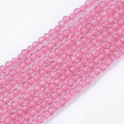 Electroplate Transparent Glass Beads Strands