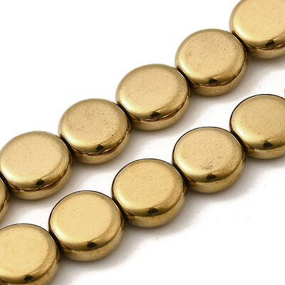 Electroplated Synthetic Non-magnetic Hematite Beads Strands