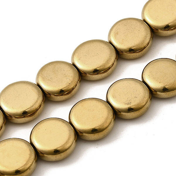 Electroplated Synthetic Non-magnetic Hematite Beads Strands