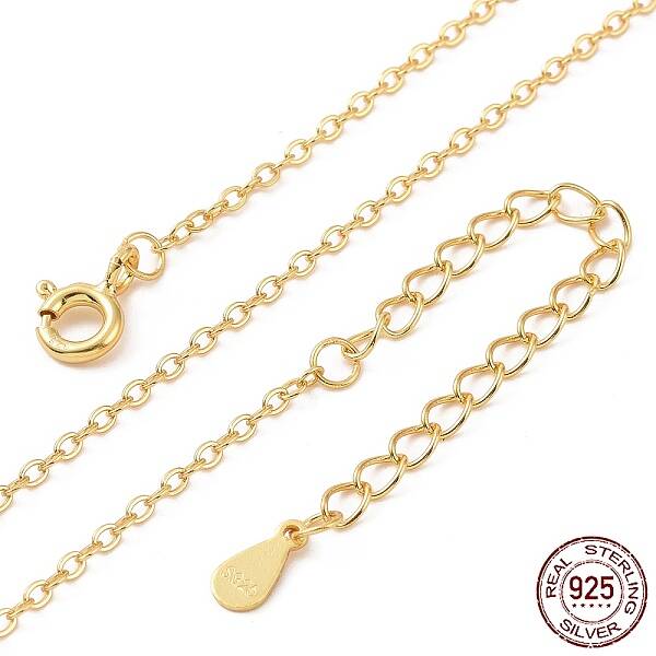Rhodium Plated 925 Sterling Silver Chain Necklace