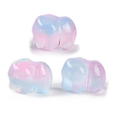 Spray Painted Glass Beads