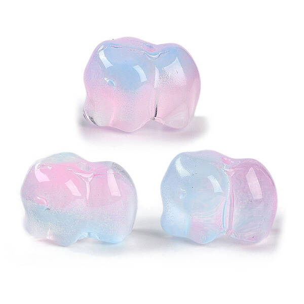 Spray Painted Glass Beads