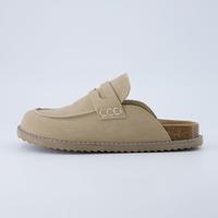 Cushionaire Women's Zola Suede Clog – Slip-On Genuine Suede Penny Loafer with Memory Foam, Cork Footbed & Flexible Outsole