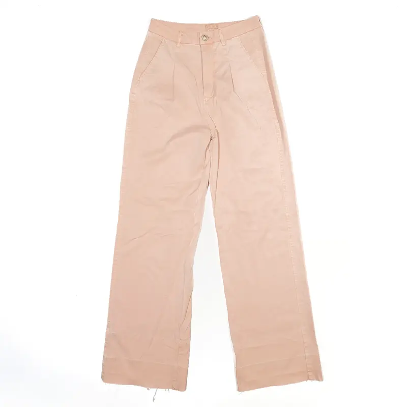GUESS Trousers Pink Loose Wide-Leg Womens W26 L30