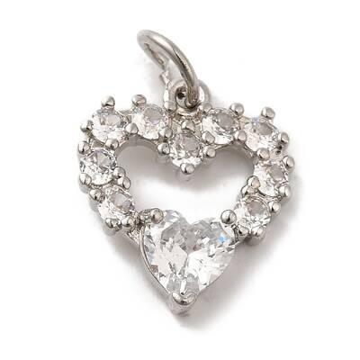 Brass Micro Pave Cubic Zirconia Pendants