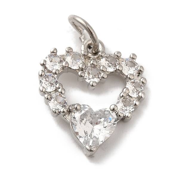 Brass Micro Pave Cubic Zirconia Pendants