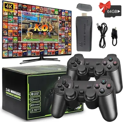 Wireless Retro Game Console M8 Video Game Stick 4K HDMI Output Plug and Play Nostalgic Game Box Built-in 1/5/0/0/0 Games