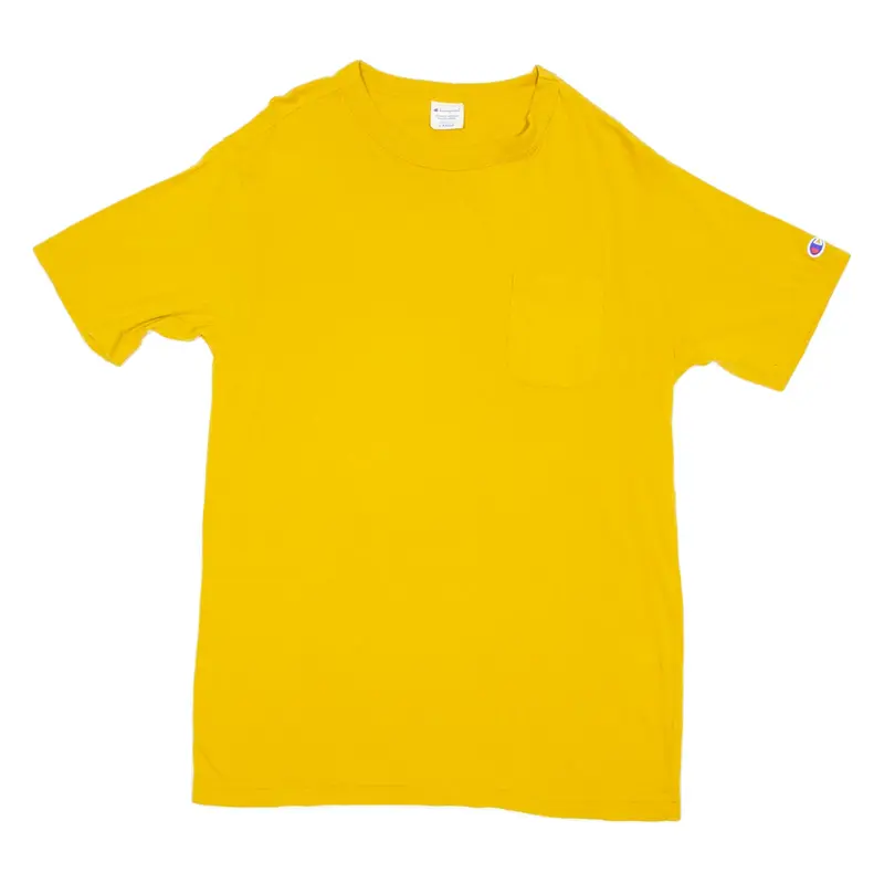CHAMPION Mens T-Shirt Yellow L