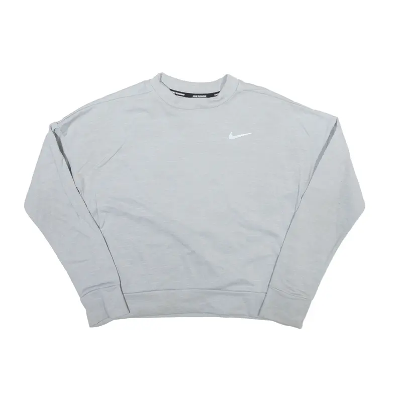 NIKE Dri-Fit Running Sweatshirt Grey Crew Neck Womens XS