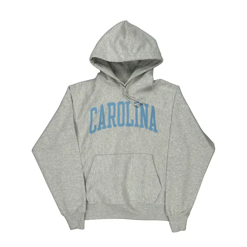 Reverse Weave Carolina Champion Hoodie - Medium Grey Cotton Blend