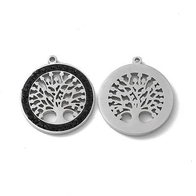 201 Stainless Steel Rhinestone Pendants