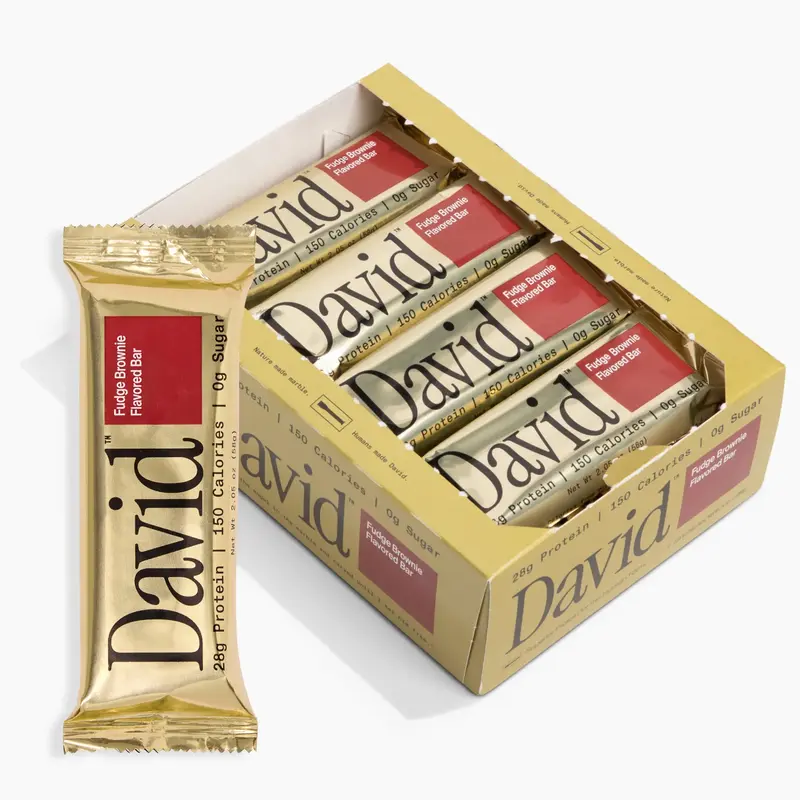 Fudge Brownie Flavored Bars – 28g Protein 150 Calories 0g Sugar – Includes 12 Bars – High Protein Snack