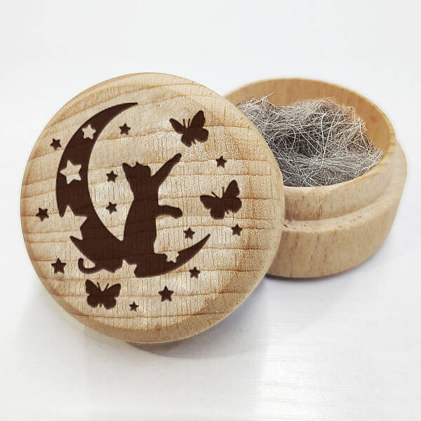 Beech Wooden Engraved My First Curl Box