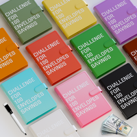 100 Envelope  Saving Challenge Binder, Reusable A5  Budget Binder with Cash Envelopes, Funny Way Challenges Book to Save $5,0...